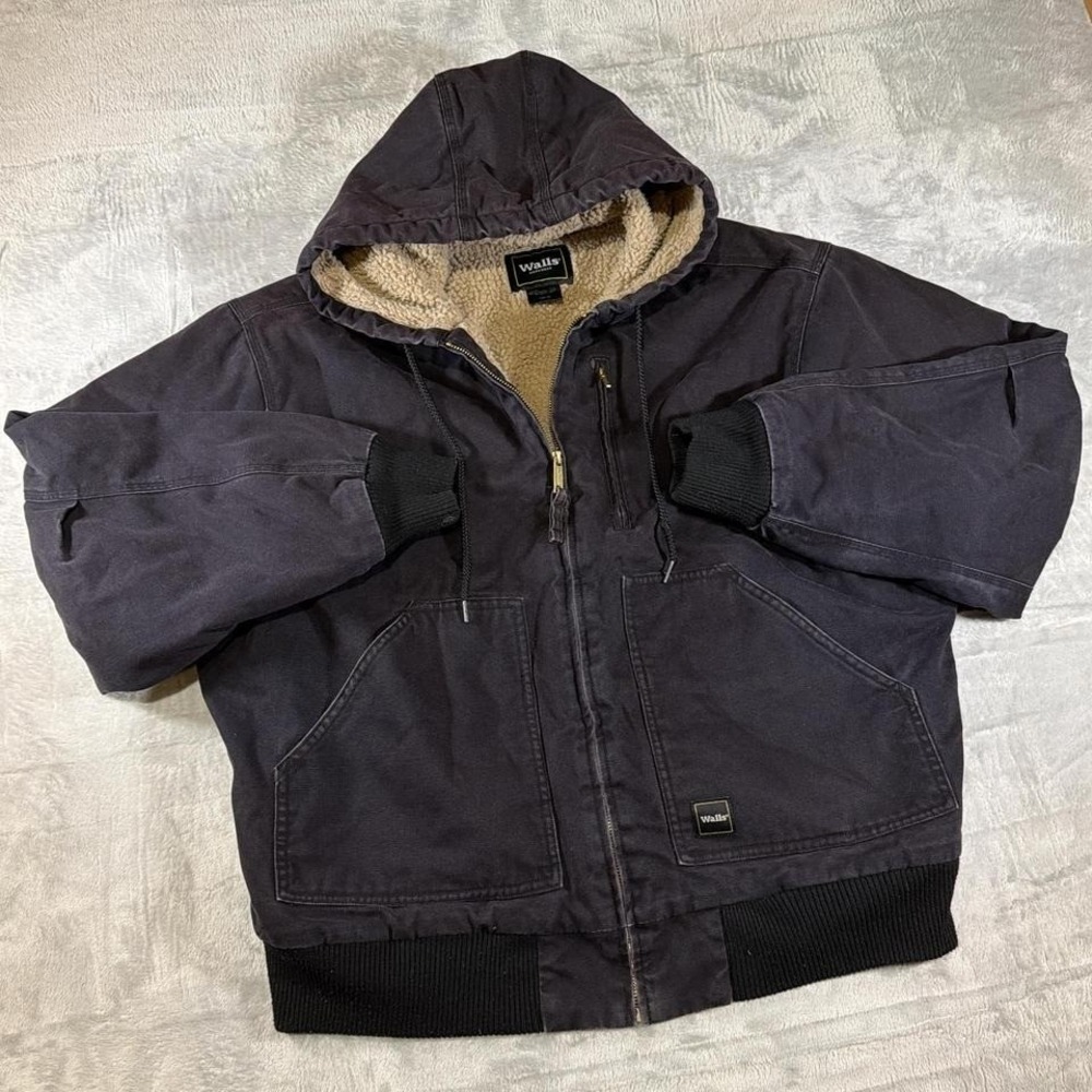 Walls Workwear Sherpa Lined Hooded Jacket |‎ Brown | Large